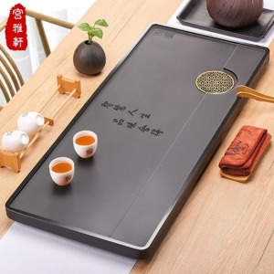 品味舍得智慧人生烏金石茶盤_60*30-DoubleBear