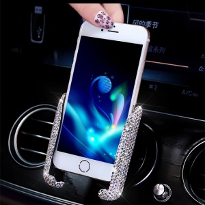 V形出風口卡扣式手機支架-DoubleBear