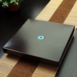 黑檀實木小方台加厚茶盤_30*30-DoubleBear