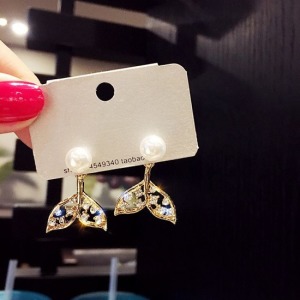 超仙美人魚尾珍珠耳環-DoubleBear