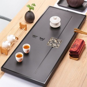 清蓮雙魚烏金石茶盤_70*35-DoubleBear