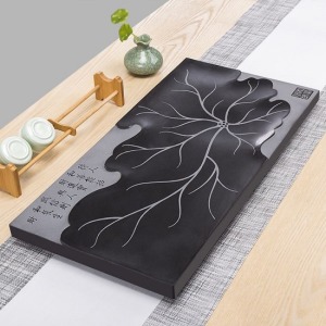 和氣生財待客有面烏金石茶盤_70*35-DoubleBear