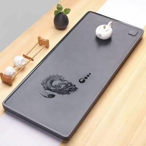 龍行天下浮雕烏金石茶盤_80*35-DoubleBear