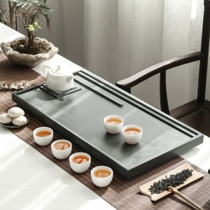 茶舟立體排水烏金石茶盤_60*30-DoubleBear