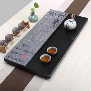 悠然茶道烏金石茶盤_60*30-DoubleBear