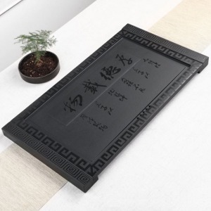 厚德載物烏金石茶盤_68*37-DoubleBear