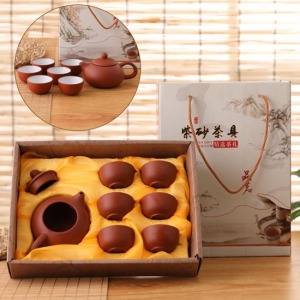 功夫紫砂一壺六杯禮品茶具-DoubleBear