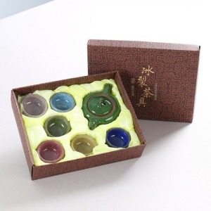 七彩冰裂茶具套裝-DoubleBear