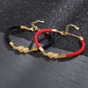 新款招財貔貅情侶本命手鍊-DoubleBear