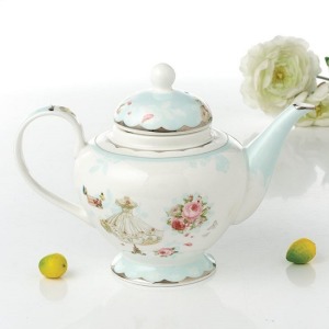 歐式陶瓷金箔花茶壺-DoubleBear