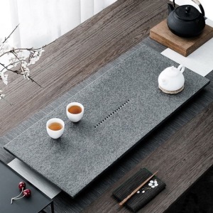 火燒至簡烏金石茶盤_60*30-DoubleBear