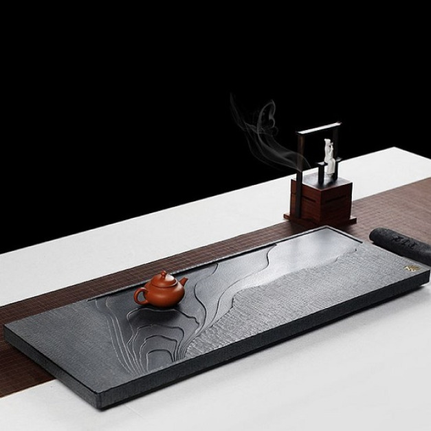 細水長流烏金石茶盤_60*30-DoubleBear