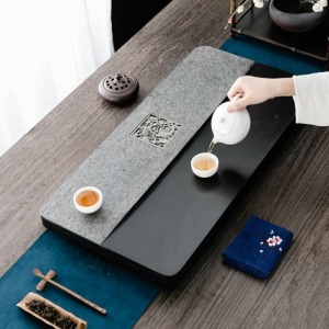 石上有魚烏金石茶盤_70*30-DoubleBear