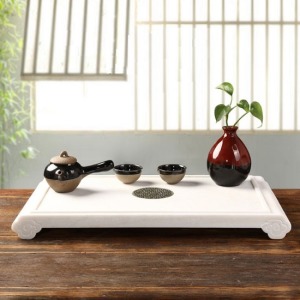 漢白玉功底深厚茶盤_60*34-DoubleBea