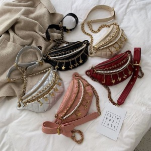 歐美小香風菱格鍊條側背包-DoubleBear