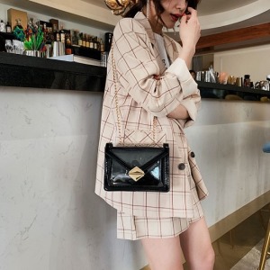 鎖扣透明子母鍊條小方包-DoubleBear