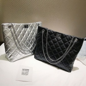 歐美高級PU大容量菱格包-DoubleBear