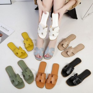 多色H型平底涼拖鞋-DoubleBear