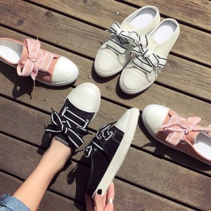 大啾啾透氣帆布懶人鞋-DoubleBear