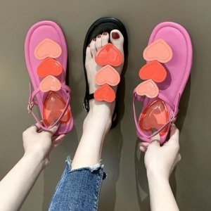 俏皮一字愛心夾腳涼拖鞋-DoubleBear