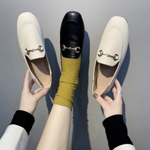 金屬馬銜釦穆勒鞋-DoubleBear