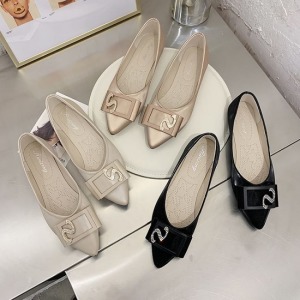 尖頭水鑽S平底鞋-DoubleBear