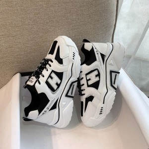 字母H透氣增高老爹鞋-DoubleBear