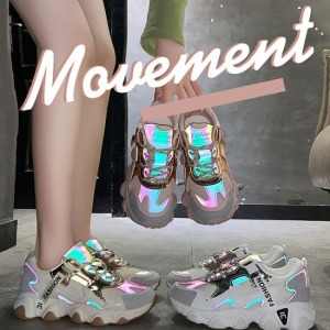 鐳射螢光輕盈老爹鞋-DoubleBear