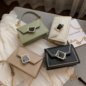 質感方形拼接鎖釦洋氣包-DoubleBear