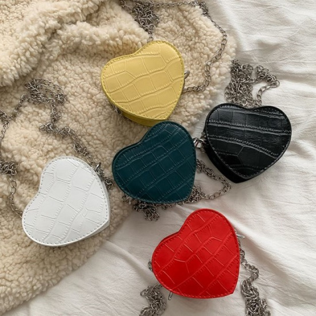 鱷魚紋立體愛心零錢包-DoubleBear