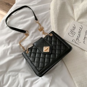 小香風菱格十字鎖頭包-DoubleBear