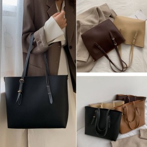 平滑單色大容量子母拖特包-DoubleBear