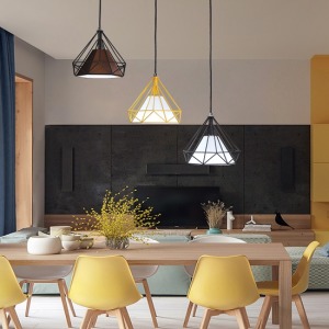 創意鑽石設計暖白吊燈-DoubleBear