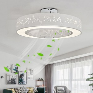 新型鏤空雕花LED吸頂風扇燈_55CM-DoubleBear