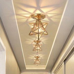 美式星星玻璃全銅走道燈-DoubleBear