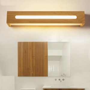 防霧長方形橡膠木鏡前燈_45CM-DoubleBear