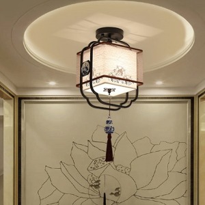 新中式青花蟬意走道燈-DoubleBear