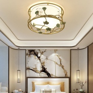 新中式荷花鏤空圓形吸頂燈_50CM-DoubleBear