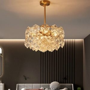 高冷璀璨水晶全銅吊燈-DoubleBear