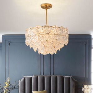 北歐奢華璀璨水晶全銅吊燈-DoubleBear