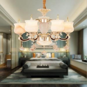 歐式手工咖啡玉10頭水晶吊燈-DoubleBear