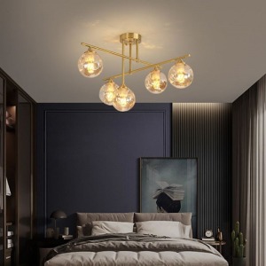 北歐防腐全銅錯綜分子5頭吊燈-DoubleBear