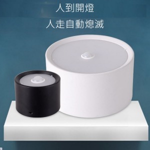 人體感應明裝LED黑白雙吸頂燈-DoubleBear