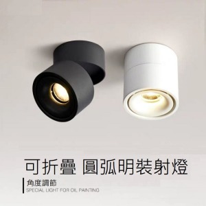 免開孔可折疊明裝吸頂投射燈-DoubleBear