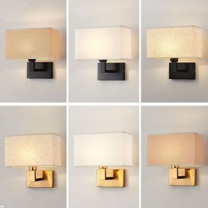 現代布藝三色變光壁燈-DoubleBear