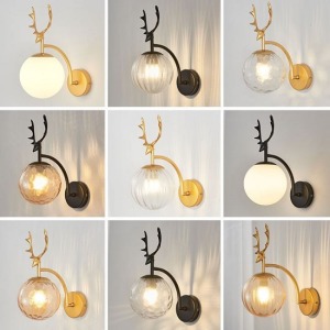 現代簡約鹿角圓形壁燈-DoubleBear