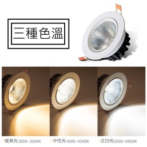 多方位COB調節嵌入式筒燈-DoubleBear