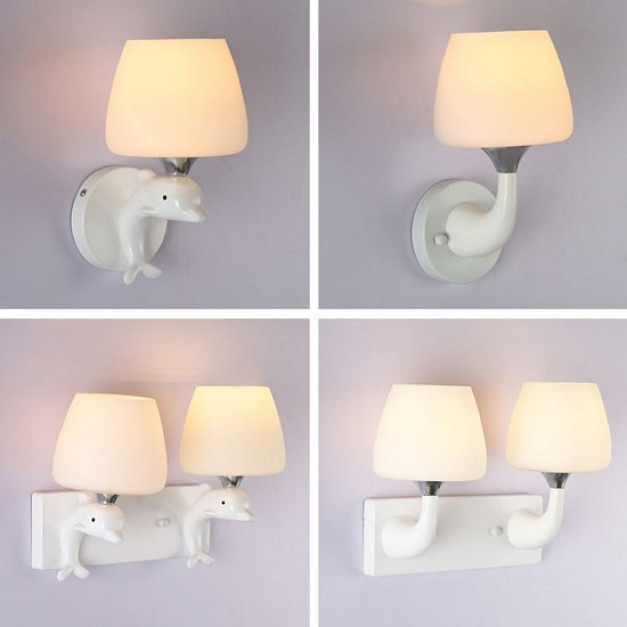 俏皮海豚優質單雙頭壁燈-DoubleBear