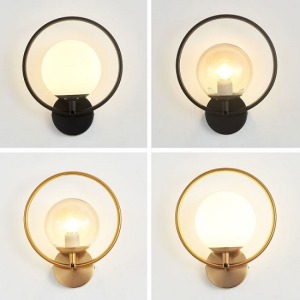 輕奢圓中圓玻璃壁燈-DoubleBear