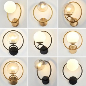 錯綜圓中圓玻璃質感壁燈-DoubleBear